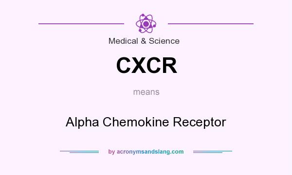 What does CXCR mean? It stands for Alpha Chemokine Receptor