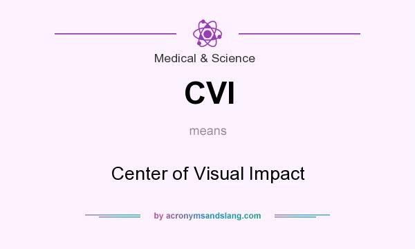 What does CVI mean? It stands for Center of Visual Impact