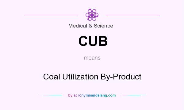 What does CUB mean? It stands for Coal Utilization By-Product