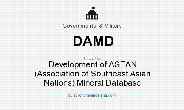 What does DAMD mean? It stands for Development of ASEAN (Association of Southeast Asian Nations) Mineral Database