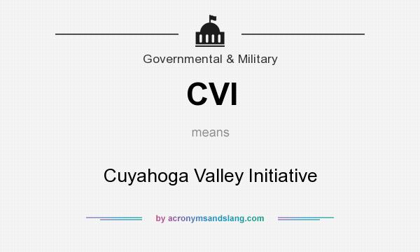 What does CVI mean? It stands for Cuyahoga Valley Initiative