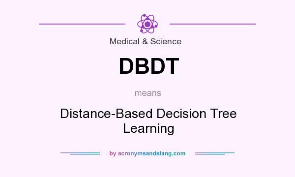What does DBDT mean? It stands for Distance-Based Decision Tree Learning