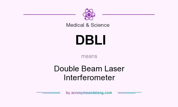 What does DBLI mean? It stands for Double Beam Laser Interferometer