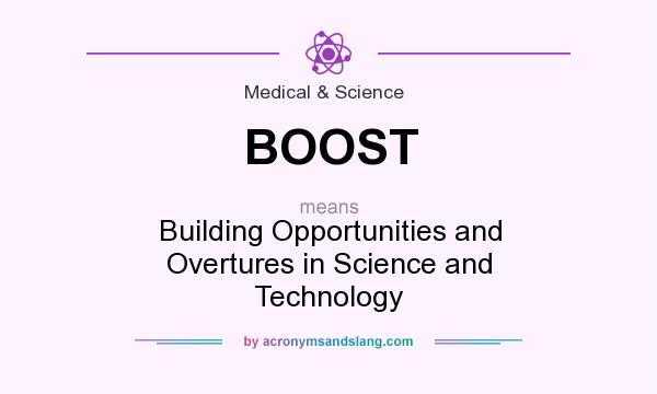 What does BOOST mean? It stands for Building Opportunities and Overtures in Science and Technology
