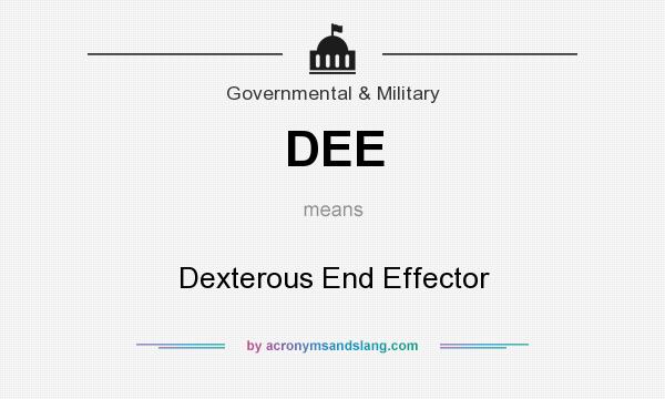 What does DEE mean? It stands for Dexterous End Effector