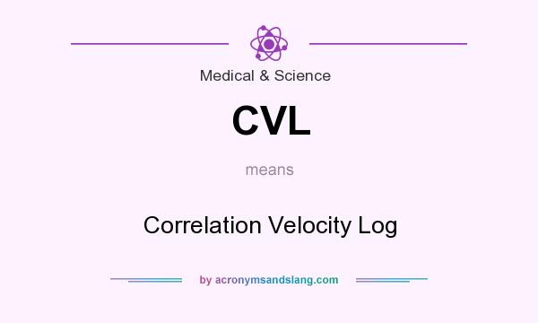 What does CVL mean? It stands for Correlation Velocity Log