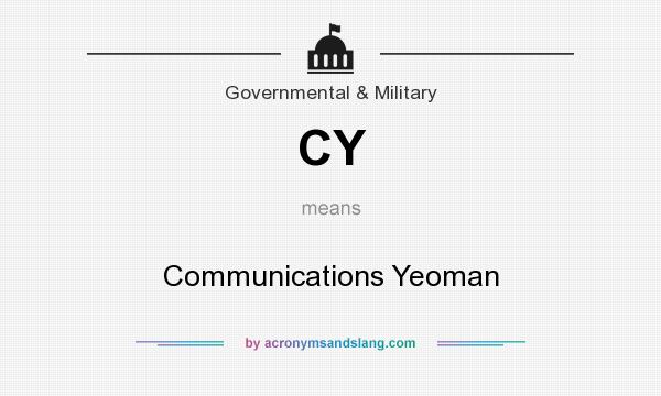 What does CY mean? It stands for Communications Yeoman