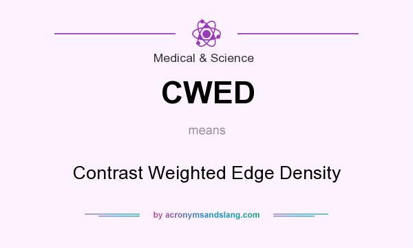 What does CWED mean? It stands for Contrast Weighted Edge Density