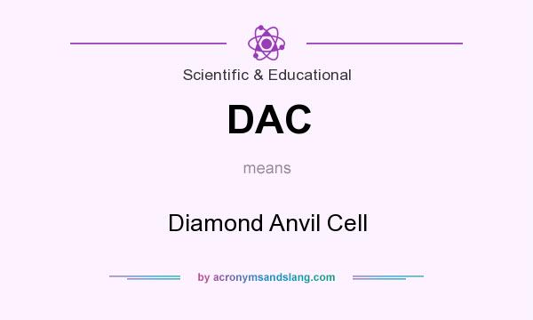 What does DAC mean? It stands for Diamond Anvil Cell