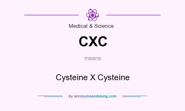 What does CXC mean? It stands for Cysteine X Cysteine