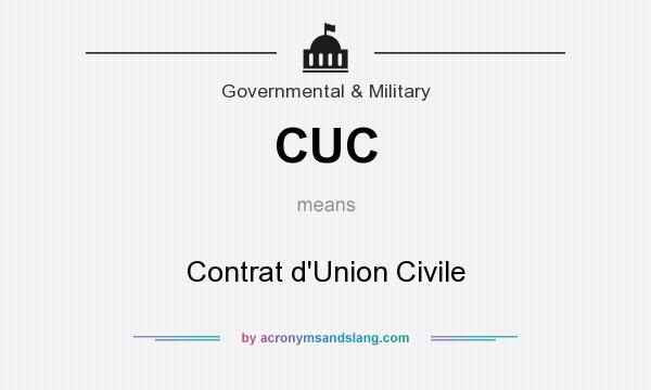 What does CUC mean? It stands for Contrat d`Union Civile