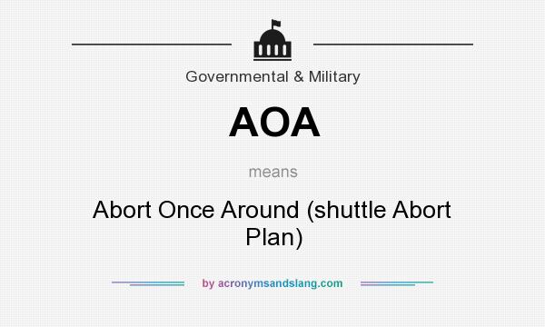 What does AOA mean? It stands for Abort Once Around (shuttle Abort Plan)