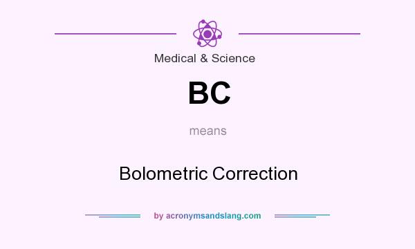 What does BC mean? It stands for Bolometric Correction