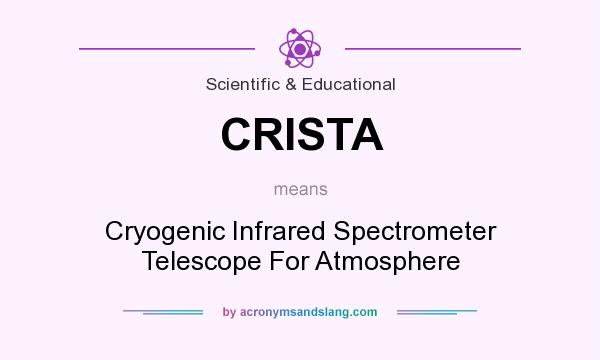 What does CRISTA mean? It stands for Cryogenic Infrared Spectrometer Telescope For Atmosphere