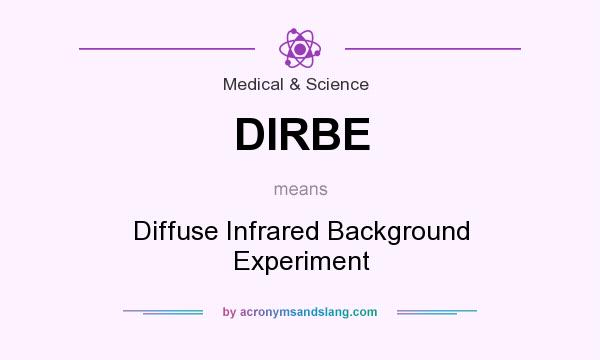 What does DIRBE mean? It stands for Diffuse Infrared Background Experiment