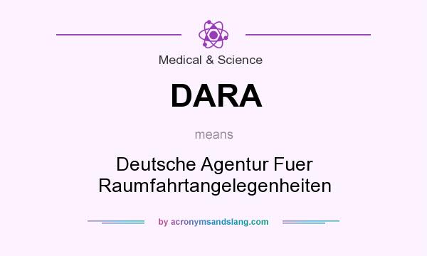 What does DARA mean? It stands for Deutsche Agentur Fuer Raumfahrtangelegenheiten