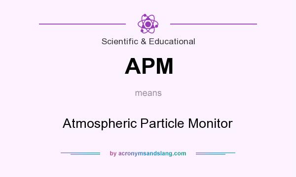 What does APM mean? It stands for Atmospheric Particle Monitor