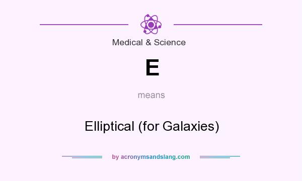 What does E mean? It stands for Elliptical (for Galaxies)