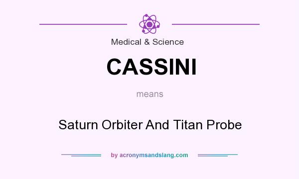 What does CASSINI mean? It stands for Saturn Orbiter And Titan Probe