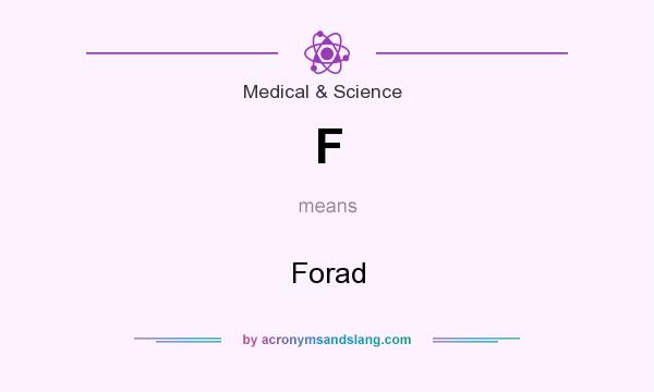What does F mean? It stands for Forad