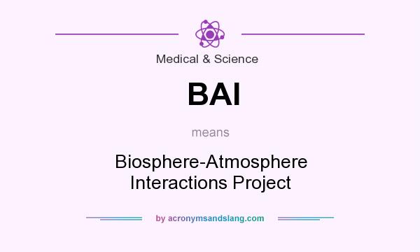 What does BAI mean? It stands for Biosphere-Atmosphere Interactions Project