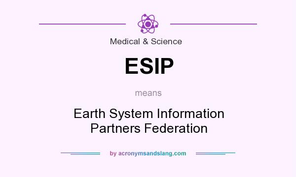 What does ESIP mean? It stands for Earth System Information Partners Federation
