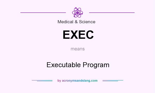 What does EXEC mean? It stands for Executable Program