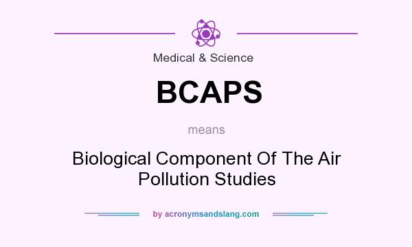 What does BCAPS mean? It stands for Biological Component Of The Air Pollution Studies