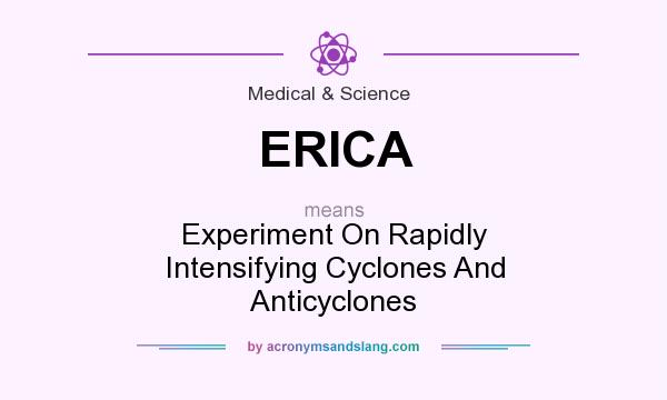 What does ERICA mean? It stands for Experiment On Rapidly Intensifying Cyclones And Anticyclones