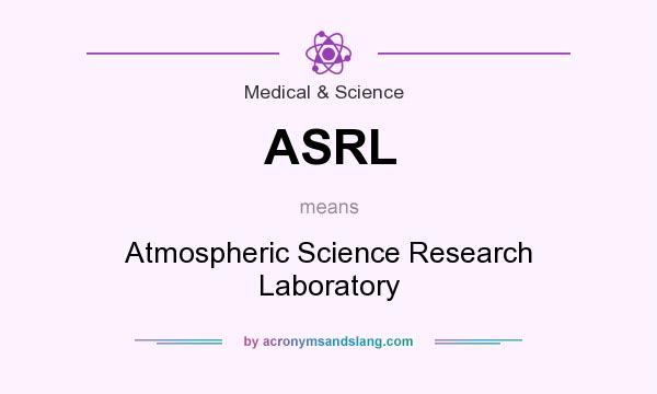What does ASRL mean? It stands for Atmospheric Science Research Laboratory