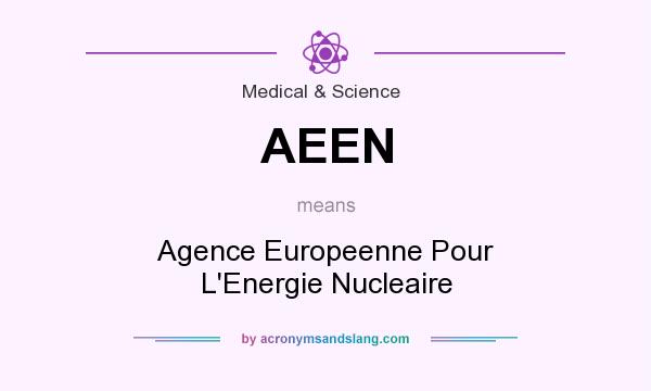 What does AEEN mean? It stands for Agence Europeenne Pour L`Energie Nucleaire