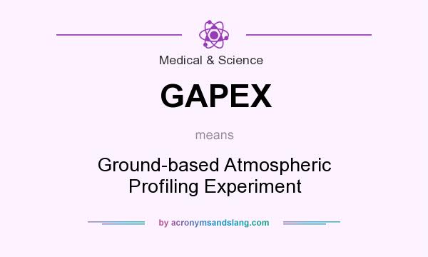 What does GAPEX mean? It stands for Ground-based Atmospheric Profiling Experiment