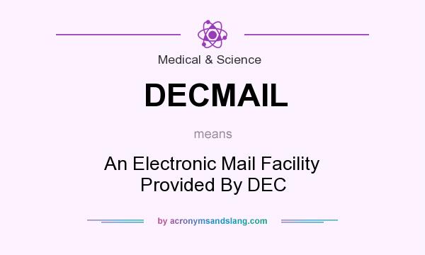 What does DECMAIL mean? It stands for An Electronic Mail Facility Provided By DEC