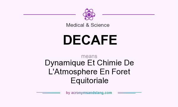 What does DECAFE mean? It stands for Dynamique Et Chimie De L`Atmosphere En Foret Equitoriale