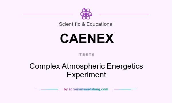 What does CAENEX mean? It stands for Complex Atmospheric Energetics Experiment