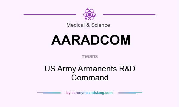 What does AARADCOM mean? It stands for US Army Armanents R&D Command