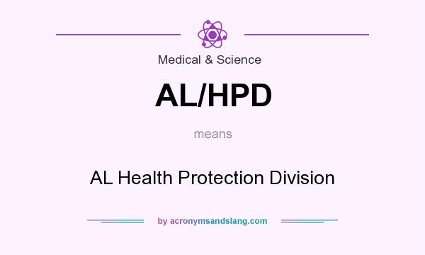 What does AL/HPD mean? It stands for AL Health Protection Division