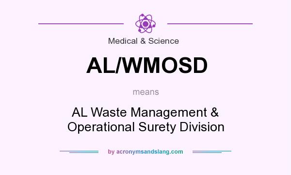What does AL/WMOSD mean? It stands for AL Waste Management & Operational Surety Division