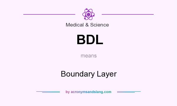 What does BDL mean? It stands for Boundary Layer