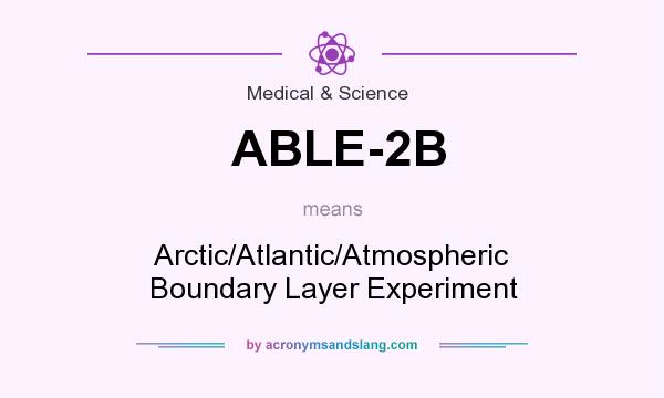 What does ABLE-2B mean? It stands for Arctic/Atlantic/Atmospheric Boundary Layer Experiment