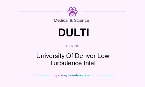 What does DULTI mean? It stands for University Of Denver Low Turbulence Inlet