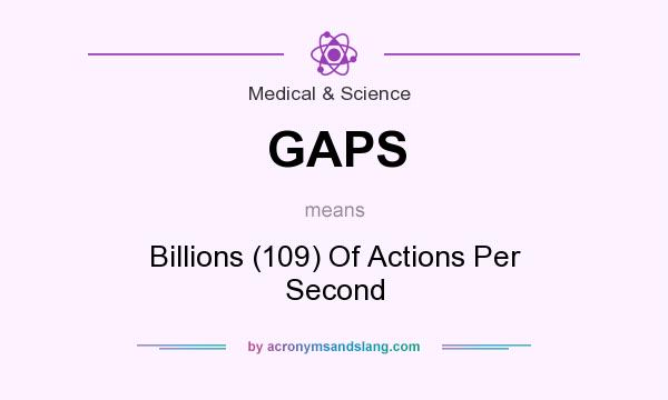 What does GAPS mean? It stands for Billions (109) Of Actions Per Second