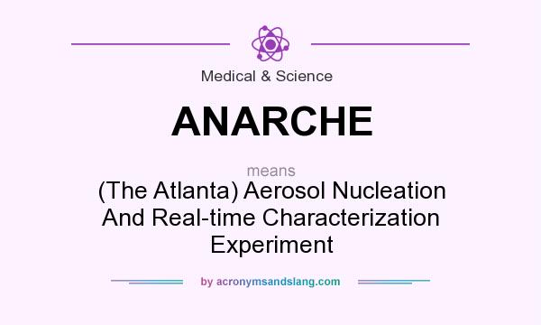 What does ANARCHE mean? It stands for (The Atlanta) Aerosol Nucleation And Real-time Characterization Experiment