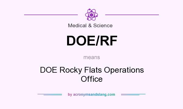 What does DOE/RF mean? It stands for DOE Rocky Flats Operations Office
