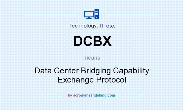 What does DCBX mean? It stands for Data Center Bridging Capability Exchange Protocol