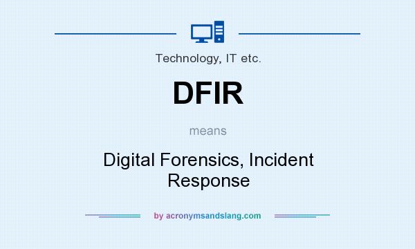 What does DFIR mean? It stands for Digital Forensics, Incident Response