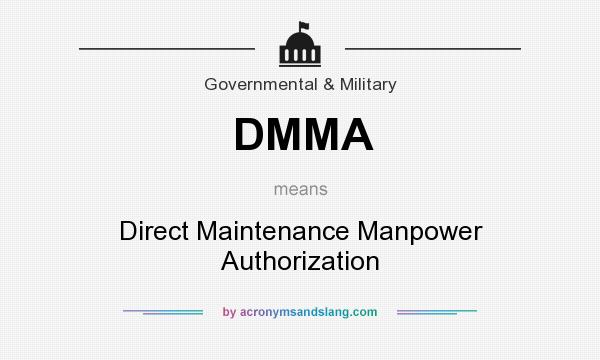 What does DMMA mean? It stands for Direct Maintenance Manpower Authorization
