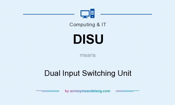 What does DISU mean? It stands for Dual Input Switching Unit