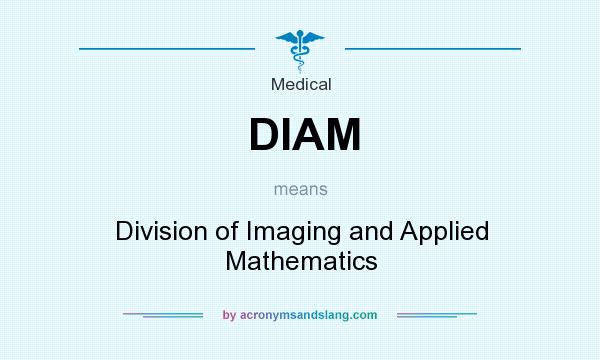 What does DIAM mean? It stands for Division of Imaging and Applied Mathematics