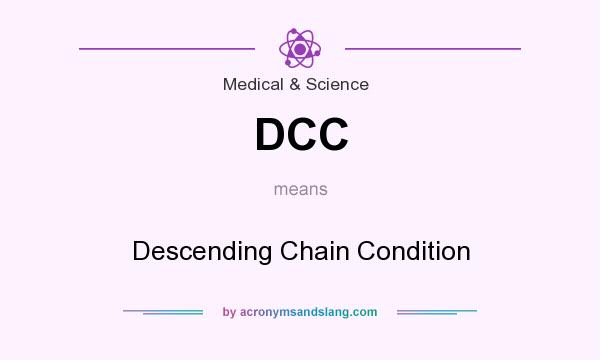 What does DCC mean? It stands for Descending Chain Condition
